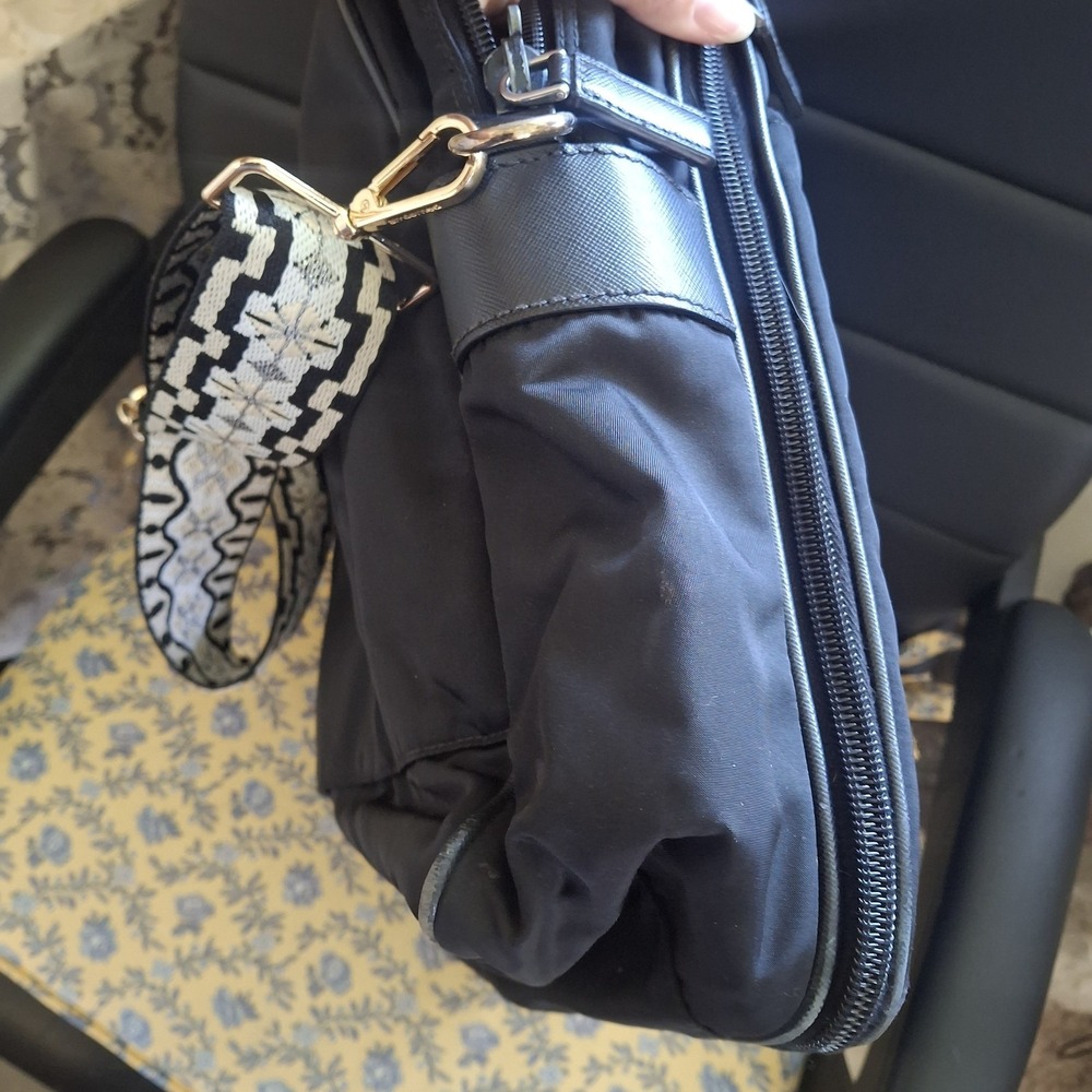 Vintage Prada Black Nylon Unisex Laptop Messenger Briefcase Bag *Read* - Picture 6 of 11